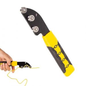 Redresseur de fil manuel, fer &agrave; lisser parall&egrave;le de bornes de bo&icirc;te &eacute;lectrique, outils d'emballage de fil manuel portable en acier et verre pour r&eacute;initialisation du fil de cuivre et d'aluminium, jaune (Xihaidianzi, neuf)