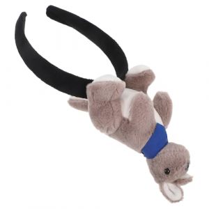 Beavorty Bande de cheveux kangourou Hoop de cheveux de zoo mignon poup&eacute;e de casse-t&ecirc;te kangourou Cartoon Kangaroo Hair Hoop Peluche Gris (T Innovation&middot;HX, neuf)