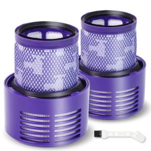 Filtre de Remplacement pour Dyson Cyclone V10 SV12, 2 Packs de Filtres et 1 Brosse de Nettoyage Compatibles avec Dyson Cyclone V10 Animal Absolute Motorhead SV12, Remplace la Pièce n° 969082-01 (HC AMStore, neuf)