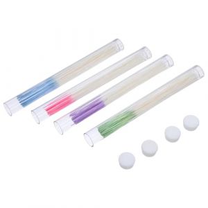 Gogogmee Lot de 4 Tubes de Fil de Nettoyage pour Trous D&rsquo;Oreilles Perc&eacute;s en Couleurs Vert Bleu Violet et Rose Nettoyant Anti-Obstruction et D&eacute;sodorisant pour Soins Quotidiens des (Kolding Luo, neuf)