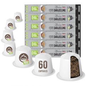 Thé Darjeeling biologique| La Natura Lifestyle by Tpresso® 60 capsules de thé compatibles avec les machines à capsules Nespresso® | Capsules industrielles 100% compostables | Écologique (La Natura Lifestyle, neuf)