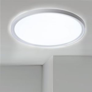 Aufun 36W Plafonnier LED plat et rond, Blanc 6000K-6500K étanche IP44, Lampe moderne pour salle de bains, Lampe de salle de bains pour cuisine, Salle de bains, Chambre à coucher, Couloir, Cave (AUFEN, neuf)