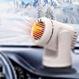 Chauffage pour voiture, d&eacute;givreur et d&eacute;sembueur portable 12 V 150 W pour pare-brise de voiture avec base &agrave; 360 degr&eacute;s, d&eacute;givreur et d&eacute;sembueur &agrave; chauffage rapide pour voitures, SUV et camions (Chuankefanxing, neuf)