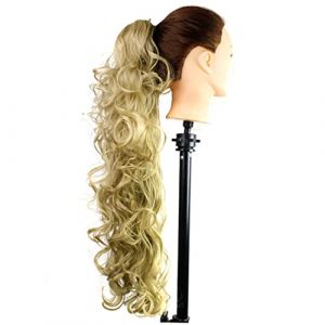 Beaupretty clip de queue de cheval bouclé queues de cheval petits pains extensions de cheveux pour femmes chignon tresses griffe de queue de cheval rallonge de queue de cheval (lorianca, neuf)