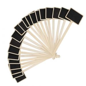 JJWNMLL Etiquette plante - 24&times;7cm plantes exterieur plante - Rectangulaires en Bois pour Plantes etiquette -&Eacute;tiquettes pour plantes en pot, herbes, fleurs, l&eacute;gumes (Noir-40pcs) (ChenXiuZhangShangMao, neuf)