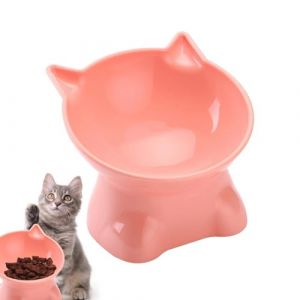 Bol Orthopédique pour Chat,Bol De Nourriture pour Chat Inclinable À 15 Degrés sans Déversement,Bol pour Chat Peu Profond De 13,5cm, Gamelle Plate pour Chat,gamelle De Nourriture Surélevée pour Chat (dranng, neuf)
