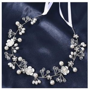 Couronne de fleurs en cristal pour fille - Couronne de fleurs - Bandeau pour cheveux - Bandeau de fleurs - Bandeau pour cheveux de communion - Bijou de cheveux pour mariage, anniversaire, f&ecirc;te (Wancong, neuf)