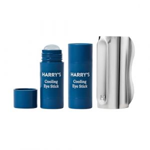 Harry's Kit rafra&icirc;chissant pour les yeux pour homme &ndash; Outil de massage facial d&eacute;gonfl&eacute; Gua Sha et 2 b&acirc;tons rafra&icirc;chissants pour les yeux (Norvella Market, neuf)