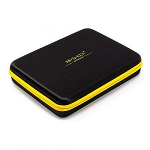 Hi-SHOCK&reg; &eacute;tui pour lunettes 3D "Quad Case Jersey" | bo&icirc;tier dur amortissant de l'&eacute;tui &agrave; lunettes zipp&eacute;e et la section pour quatre paires de lunettes | bo&icirc;tier dur est parfait pour tous les mod&egrave;les des lunettes 3D [Jersey | couverture douce | noir] (Hi-SH