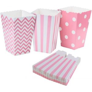 18pcs Popcorn Boite petite boite pop corn mini boite pop corn paquet pop corn Conteneurs de Bonbons en Papier Sacs De Papier De Ma&iuml;s &eacute;clat&eacute;s(Rose) (Longsing, neuf)