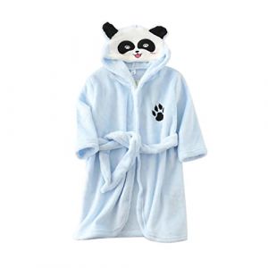 Robe De Chambre Polaire Enfant Fille Garcon Longue Peignoirs De Bain Fille Flanelle Animaux Peignoir Chaud Hiver Coton Enfant Fille Mignon Panda Robe De Chambre Polaire à Capuche (Blue, 2-3 Years) (Vuncio, neuf)