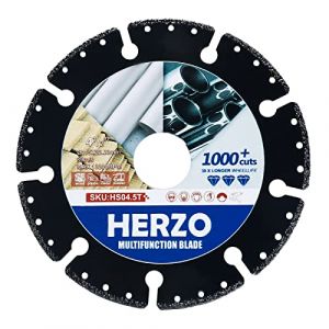 HERZO Disque Diamant 115mm,Disque à tronçonner Carbide Multi Wheel,pour bois, plastique, tuyau en cuivre,Béton,Armé,Métal (JHSR STORE, neuf)