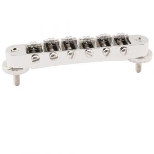 Musiclily Pro 10,4mm Chevalet Rouleaux Roller ABR Tune-O-Matic Bridge avec Pivot M4 pour Guitare électrique Les Paul, Nickel (Musiclily Direct France, neuf)