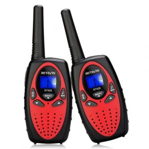 Retevis RT628 Talkie Walkie Enfants, Longue Port&eacute;e VOX Verouillage du Clavier Enfant Jouet Cadeaux pour Anniversaire et Vacance, Facile &agrave; Utiliser pour Camping, Randonn&eacute;e(1 Paire, Rouge) (RetevisDirect, neuf)