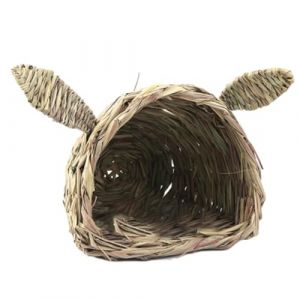 Sharplace Hideaway Cabane Jouet Lit de Foin Tissé à la Main Tunnel d'herbe de Lapin Lit d'herbe de Lapin pour Chinchilla Petits Animaux Lapin Jouer et Dormir (RT Technology, neuf)
