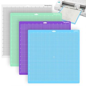 Pavlleen Lot de 3 Tapis de Découpe pour Silhouette Cameo 4/3/2/1, 12" x 12", Poignée Standard, Poignée Légère, Forte Adhérence, Quadrillé, Autocollant, Antidérapant, Carré (PAVELANO, neuf)