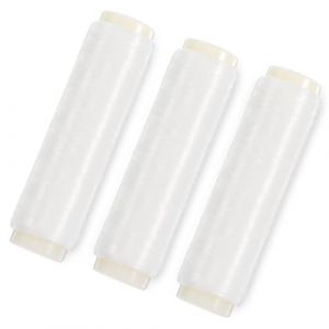 Lot de 2 rouleaux de fil de pêche 0,2 mm 200 m, 1 rouleau de 0,1 mm et 200 m de fil de pêche en nylon transparent, anti-casse blanc élastique pour la pêche, décorations suspendues, fabrication de (Misty Gray, neuf)