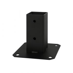 ADGO - Support Poteau Bois 70x70 - &agrave; Visser - Platine de Poteau - Acier Galvanis&eacute; &agrave; Chaud, Rev&ecirc;tement Noir - Ancrage M&eacute;tallique, Fixation de Poutre, Cl&ocirc;ture, Structures en Bois en Ext&eacute;rieur (ADGOsklep, neuf)