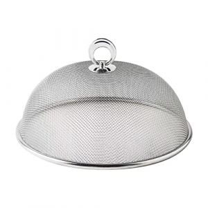 Cloche alimentaire en maille d'acier inoxydable, protection de tente en forme de d&ocirc;me rond, pour l'ext&eacute;rieur, le camping, les f&ecirc;tes, les pique-niques (30 cm) (XzhixiangKing - Lucky, neuf)