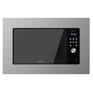 Cecotec Micro-ondes à encastrer Digital GrandHeat 2050 Acier noir. 800 W, 20 litres, gril, 7 fonctions, revêtement intérieur en céramique, acier noir encastré. (700 W, Acier noir) (Cecotec, neuf)
