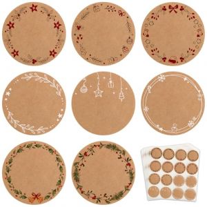 480pcs 38mm Noël Étiquettes Rond Autocollants Sticker Sapin Cloche Flocon de Neige Baie Gommette Boîte de Cadeau Auto-adhésif Décoration DIY Cadeau Ecrit d’Emballage Enveloppe pour Fête Nouvel An Noël (ShanDongYuRui, neuf)