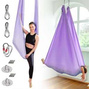 Yosana Hamac | Kit Complet avec Fixation | S&eacute;curit&eacute; test&eacute;e jusqu'&agrave; 300 kg | Tissu Nylon de Haute qualit&eacute; 5m x 2,6m (Violet (1 Kit)) (YOSANA, neuf)