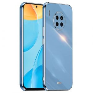 HONLEN Coque pour Huawei Nova 8i / Honor 50 Lite (6.67" inches), &Eacute;tui en TPU Souple en Silicone, Design de Cadre de Galvanoplastie - Bleu Marine (HONLEN, neuf)