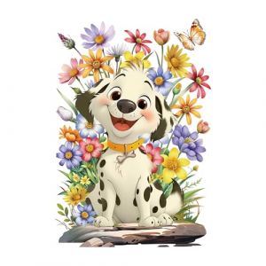 Joeyan Autocollant pour Meubles, Grand 42x30cm, Rub On Sticker Mignons Chien, Autocollant de Transfert Esth&eacute;tique pour Bricolage & D&eacute;coration DIY sur Bois, Verre, M&eacute;tal, Porcelaine, Papier, Plastique (JianYan, neuf)