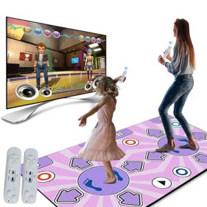 UOEONR Tapis de Danse pour Adultes et Enfants, Doubles Tapis de Danse Musicaux Electroniques avec Controleur Sans Fil, avec Câble AV, Jeu de Pas de Danse Sans Fil Antidérapant pour Télévision (B) (PRUTEANU STORE S.R.L., neuf)