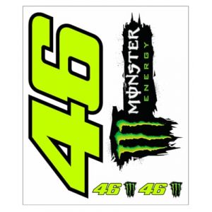 Valentino Rossi STICKER VR46 MONSTER DUAL,Unisex,MULTI,One Size (Fan Emotion, neuf)