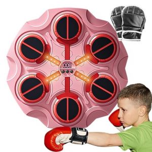 G&eacute;n&eacute;rique Machine de Boxe Musicale pour Enfant &ndash; Machine de Boxe Murale avec Gants de Boxe, Machine de Frappe d'entra&icirc;nement sur Cible de Boxe Musicale avec comptage Intelligent pour la Maison (sangsenlt, neuf)