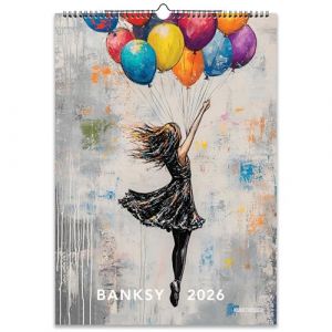 Calendrier Banksy 2026 A2 vertical, calendrier mural en grand format XXL avec les plus belles images de street art - Calendrier annuel des graffitis de Banksy pour le salon et le bureau 2026 (GALLERY4YOU, neuf)