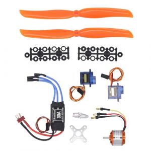Kit D'accessoires pour Avion RC, ESC 30A, Micro Servo SG90, Jeu D'hélices 8060, Avion RC, avec Moteur sans Balais A2212 1400KV, adapté pour 2-3 Batteries Li Poly, pour Planeur (Ninyier, neuf)