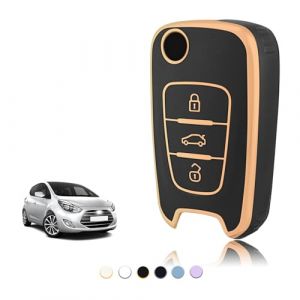 TOOMUME Coque Cl&eacute; TPU, Etui Cl&eacute; &Eacute;tui Cl&eacute; Adapt&eacute; pour Hyundai i10 i20 i30 i40 ix20 ix30 ix35 Elantra Avante Kia Sportage Rio Ceed Picanto, Couvre Clef Cache Cle Voiture Tel&eacute;commande - Flip Key (TOOMUME, neuf)