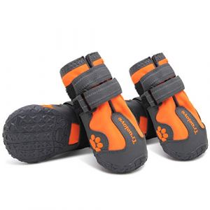MOKCCI - Bottines imperm&eacute;ables pour chien Truelove avec sangles r&eacute;fl&eacute;chissantes, pour petit, moyen et grand chien, utilisation en ext&eacute;rieur (MOKCCI, neuf)