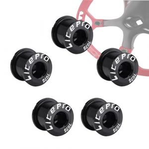YUEMING 5 Pi&egrave;ces Boulon Roue &agrave; Cha&icirc;ne, Boulons de P&eacute;dalier en Alliage d'aluminium M8 P&eacute;dalier Simple, Boulons et &Eacute;crous de Roue de Cha&icirc;ne pour v&eacute;lo BMX VTT 6,5 mm (YUEMING, neuf)