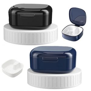Lot de 2 Boite Gouttiere Dentaire, Boite Appareil Dentaire, Dentaires Bo&icirc;te de Rangement, Boite pour Dentier Adulte, Boite pour Appareil Dentaire (Tshingo, neuf)