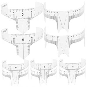 WRITWAA 10 Pièces Règle de Positionnement Sourcils de Outils de Mesure pour Sourcils Symétriques et Durables pour Microblading et Beauté (Saieli, neuf)