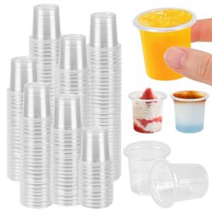 Kleemeiero 200PCS Verre a Shot Plastique 20ML Gobelet Plastique Transparent Verre à Liqueur Shooter Gobelets de Service Réutilisables Verres à Liqueur Réutilisables pour Dégustation, Fête (Smaejhgmlsbj, neuf)