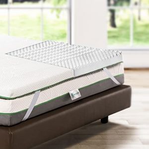 Bedshire Surmatelas Correcteur Fran&ccedil;ais 140 x 190 en Mousse &agrave; M&eacute;moire de Forme, Hauteur 6 cm, avec Rev&ecirc;tement D&eacute;houssable Futon Orthop&eacute;dique, Fabriqu&eacute; en Italie (Bedshire, neuf)