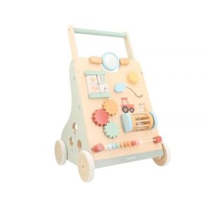 Monn&euml;ka Trotteur B&eacute;b&eacute; en Bois Multi-Activit&eacute;s | Chariot de Marche &Eacute;volutif avec Jeux Sensoriels, Blocs &agrave; Encastrer et Roues Silencieuses | Jouet d'&Eacute;veil d&egrave;s 12 Mois, Motricit&eacute; et &Eacute;quilibre (Tutete, neuf)