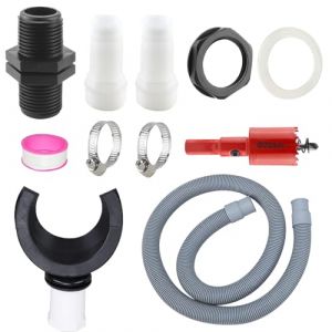AVCXEC Recuperateur d Eau de Pluie Gouttière, 75mm, Raccord Récupérateur Eau de Pluie, Collecteur Eau de Pluie, Kit Recuperation Eau de Pluie, Récupérateur d'eau de Pluie pour Toitures Jusqu'à 80 m² (DongGuanShi FeiDa DianZi ShangWuYouXianGongSi, neuf)