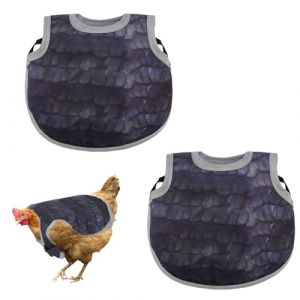 Lyreh 2pce Selles R&eacute;glables pour Poules, Tablier de Poule Protection Dorsale et Lat&eacute;rale pour la Pr&eacute;vention des Plumes l'Accouplement et le Picage (Haipingmian, neuf)
