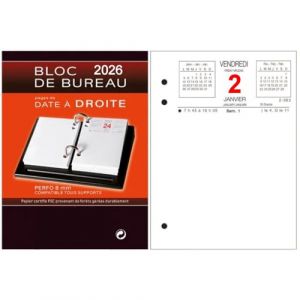 Calendrier 2026 Bloc Ephemeride 2026 Bloc de Bureau Date à Droite Rendez Vous à Gauche Janvier à Décembre 2026 (Prixnet, neuf)