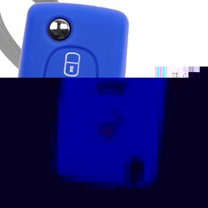 Key Silicon Soft Case Cover Housse de Protection Bleu Compatible avec Citroen C5 C2 C3 C4 Picasso Grande Berlingo Peugeot 207 307 407 308 607 (mt-commerce, neuf)