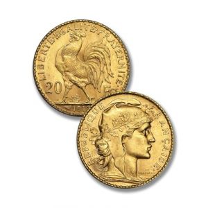 Monnaie Ancienne fran&ccedil;aise, Monnaies napol&eacute;on, pi&egrave;ces Anciennes, Monnaies Antiques pour collectionneur, Collection de pi&egrave;ces de Monnaie en Argent, Coin France (Marianne Coq Rooster 20 FR. Gold 1906) (Haolin EA Co., Ltd., neuf)