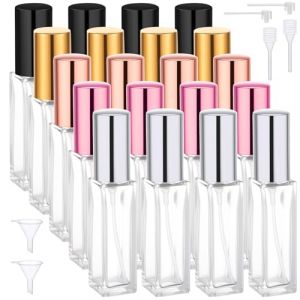 Segbeauty Flacon Parfum Voyage, 20 Pièces 10ml Vaporisateur de Sac Rechargeable, Petit Flacon Parfum Transparent en Verre, avec Entonnoir, Pompe, Pipette, pour Bricolage (Seg-Beauty, neuf)