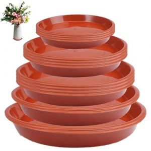 eupdd 16 Pièces Coupelle Pot de Fleur Rouge: 16/20/24/28/32 Soucoupes pour Plantes, pour l'intérieur et l'extérieur, Soucoupe Pot Fleur, Soucoupes pour Pots de Fleurs, Soucoupe Pot de Fleur (EUPDD, neuf)