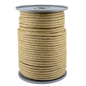 Corde en chanvre - Diamètre : 8 mm - Bobine de 100 m - 100 % polypropylène (Gepotex, neuf)