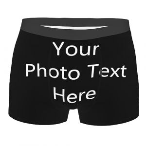 NLWQEKV Boxer personnalis&eacute; pour Homme avec Texte Photo, sous-v&ecirc;tements personnalis&eacute;s pour Homme, Petit ami, Mari, cale&ccedil;on Fantaisie personnalis&eacute;, Cadeaux personnalis&eacute;s pour Homme Petit ami (Personalised DIY-Shop, neuf)
